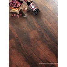 Plancher stratifié insonorisant de bruit de Hickory de relief de ménage de 12.3mm E0